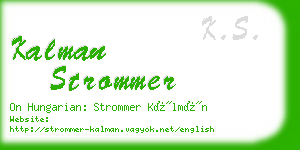 kalman strommer business card